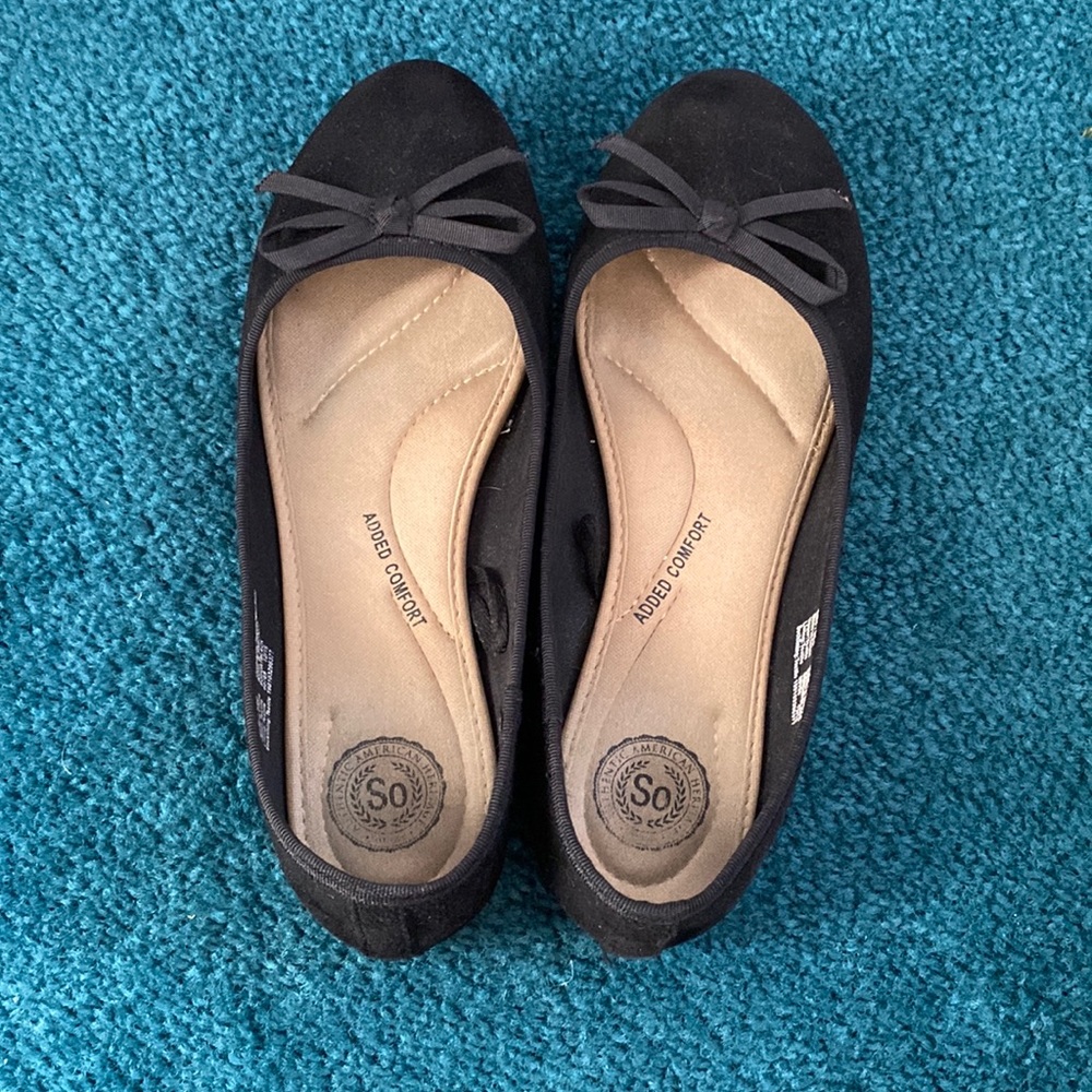 🌸cute black flats!